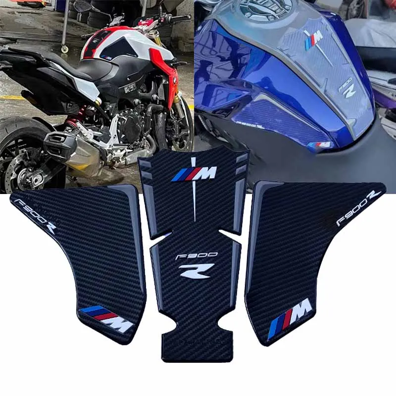 Motorcycle Fuel Tank Side Stickers Anti-skid Stickers Carbon Fiber Stickers 3D Fuel Tank Stickers for BMW F900R