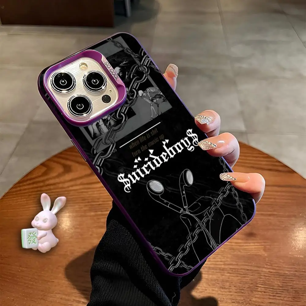 $uicideboy$ Uicideboy Suicideboys Phone Case Shockproof Hard For iPhone 15 16 14 13 12 11 Pro Max Plus XS X Matte Colored Silver