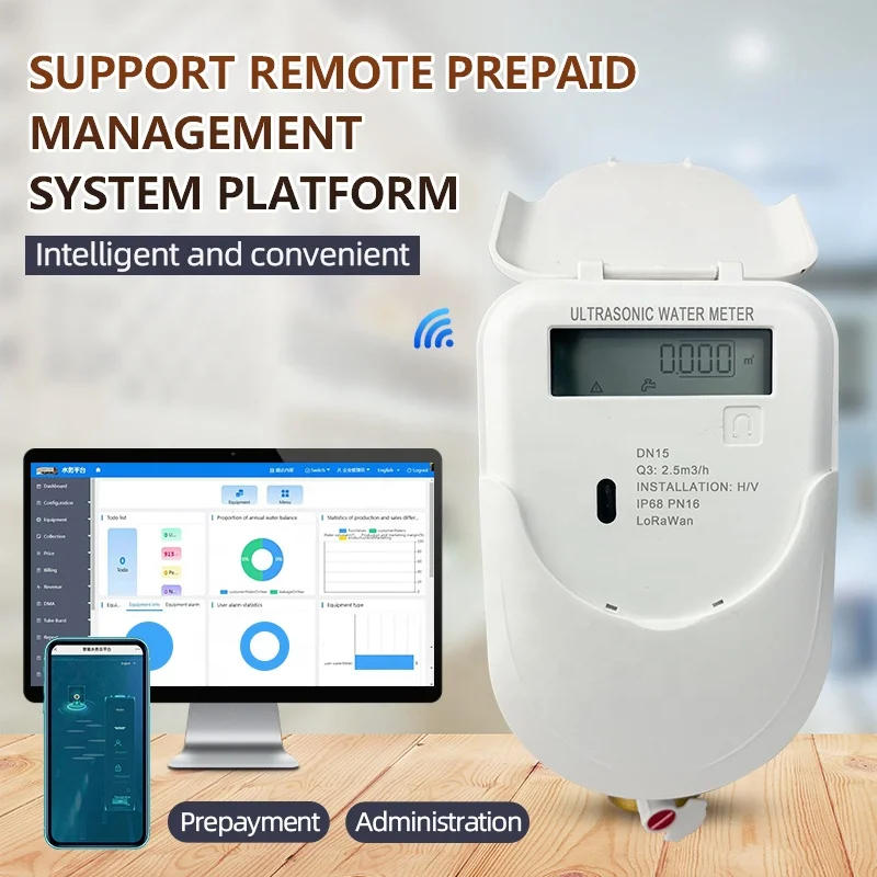 Dn15 Dn20 Smart Household Wireless Ultrasonic Valve Control Water Meter Manufacturers