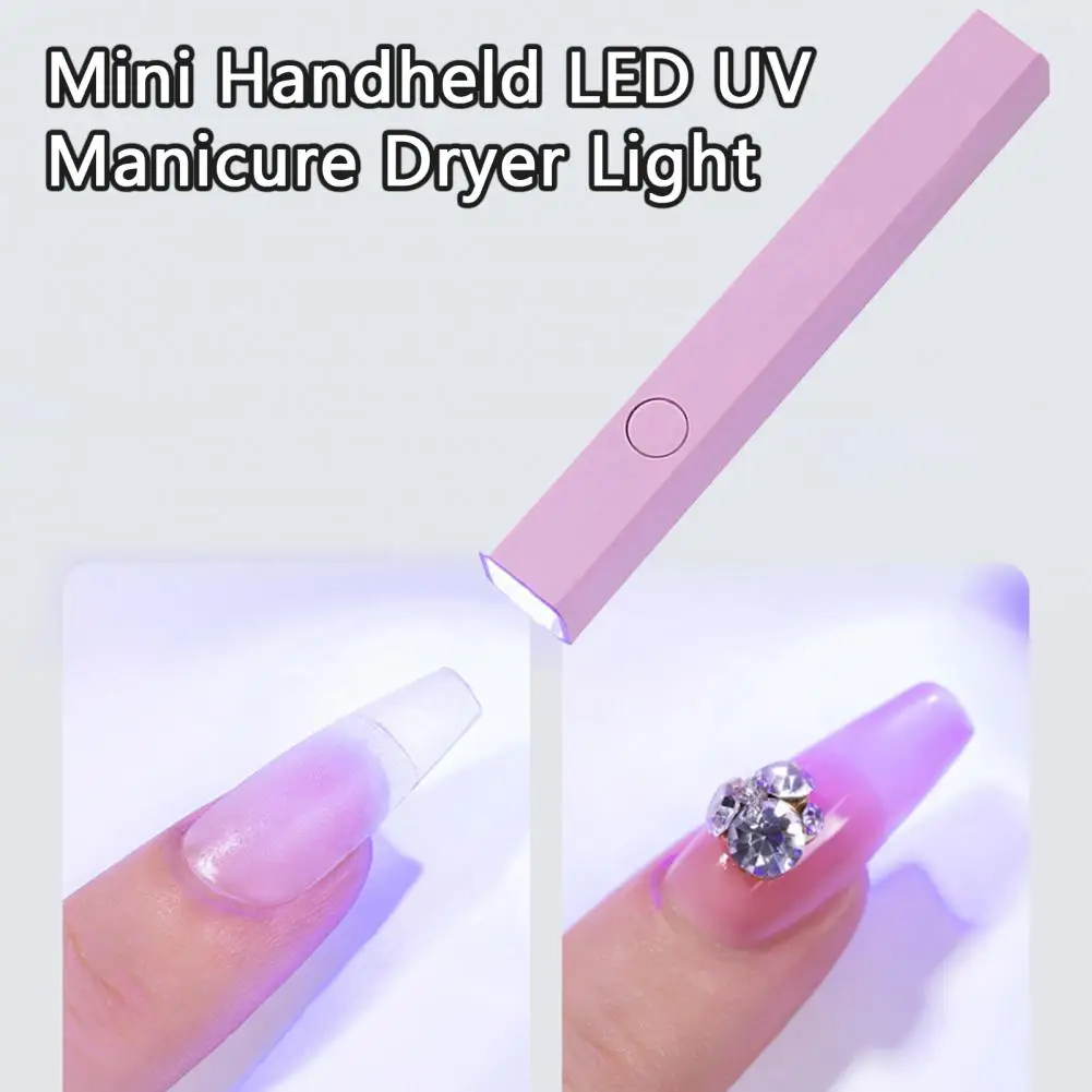 

Nail Lamp 40 Mins Long 20S/60S 2 Modes Timing Switch Over Mini Handheld LED UV Manicure Dryer Light for Home Use Nails Accessory