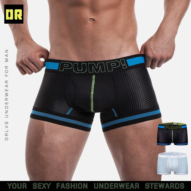 1/2pcs Men Boxer Shorts Panties Mesh Underwear Kits Sexy Briefs Breathable Soft Fashion Sports Underpants Man Lingerie Gifts