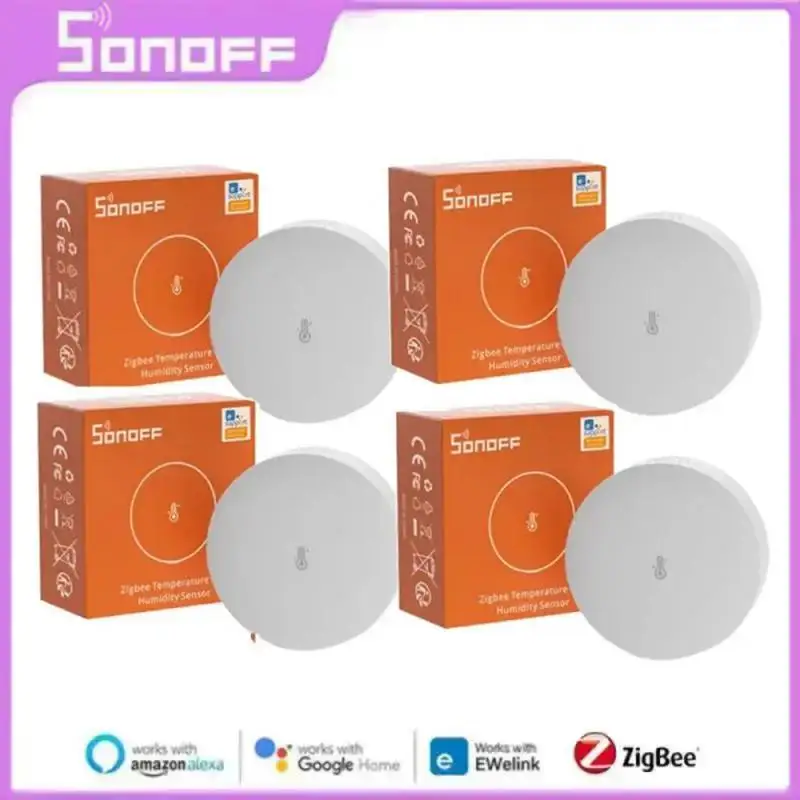 SONOFF SNZB 02P eWeLink Smart Home Gadgets ZigBee Temperature Sensor Air Humidity Detector Thermometer Alexa Google Assistant