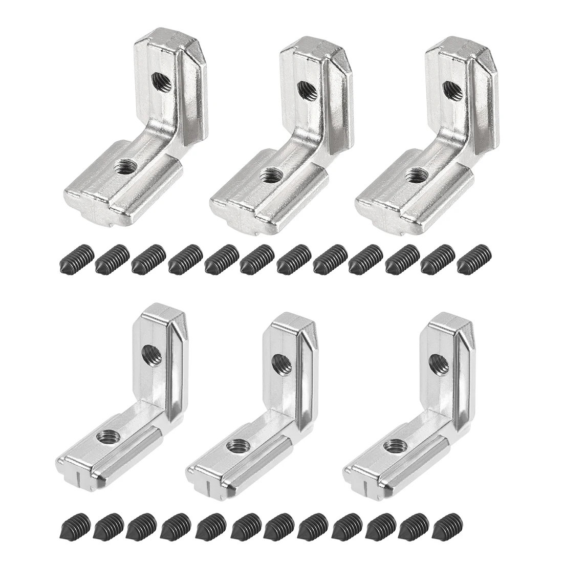 

4/6Pc Aluminum Extrusion Profile 3030 4040 Series T Slot L Type Angle Bracket Interior Corner Connector Joint Bracket with Screw