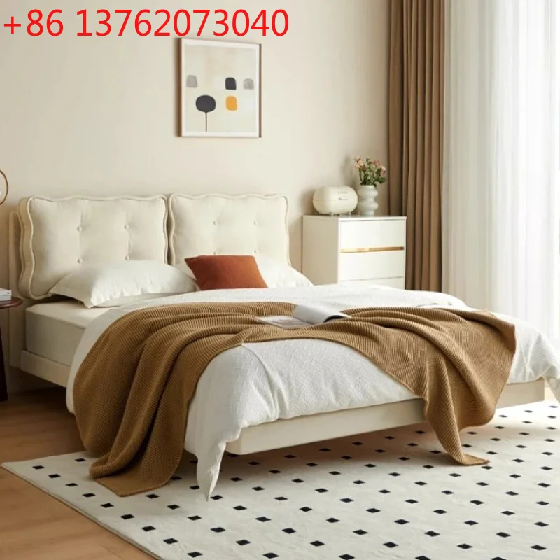 

Aesthetics Girls Double Bed Modern Loft White Sleeper Luxury Floating Bed Frame 180X200Cm Adults Camas De Dormitorio Furniture