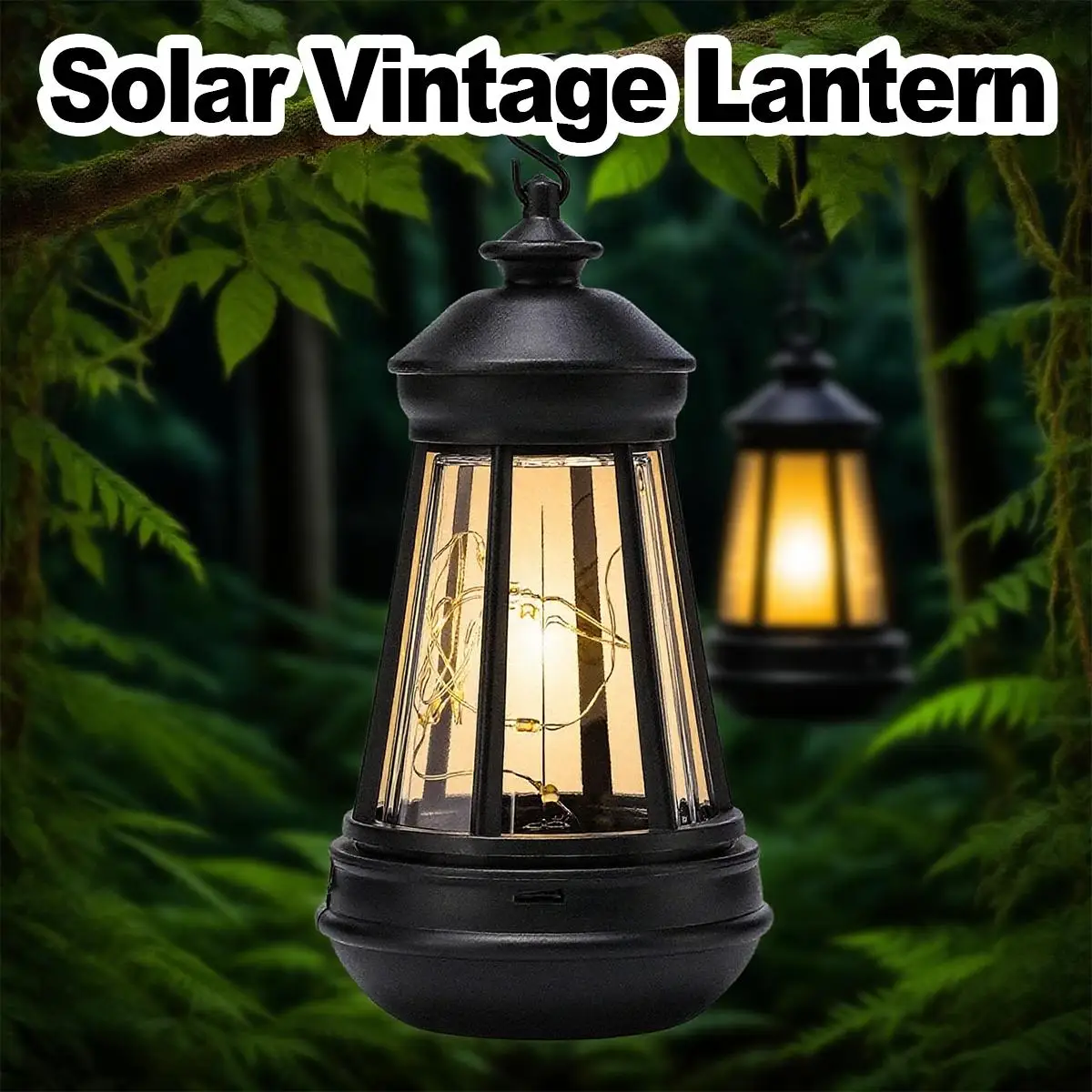 

Retro Solar Lamp Solar Powered Garden Lights Vintage Lamps Warm White Landscape String Camping Hanging Led Yard Outdoor Lanterns