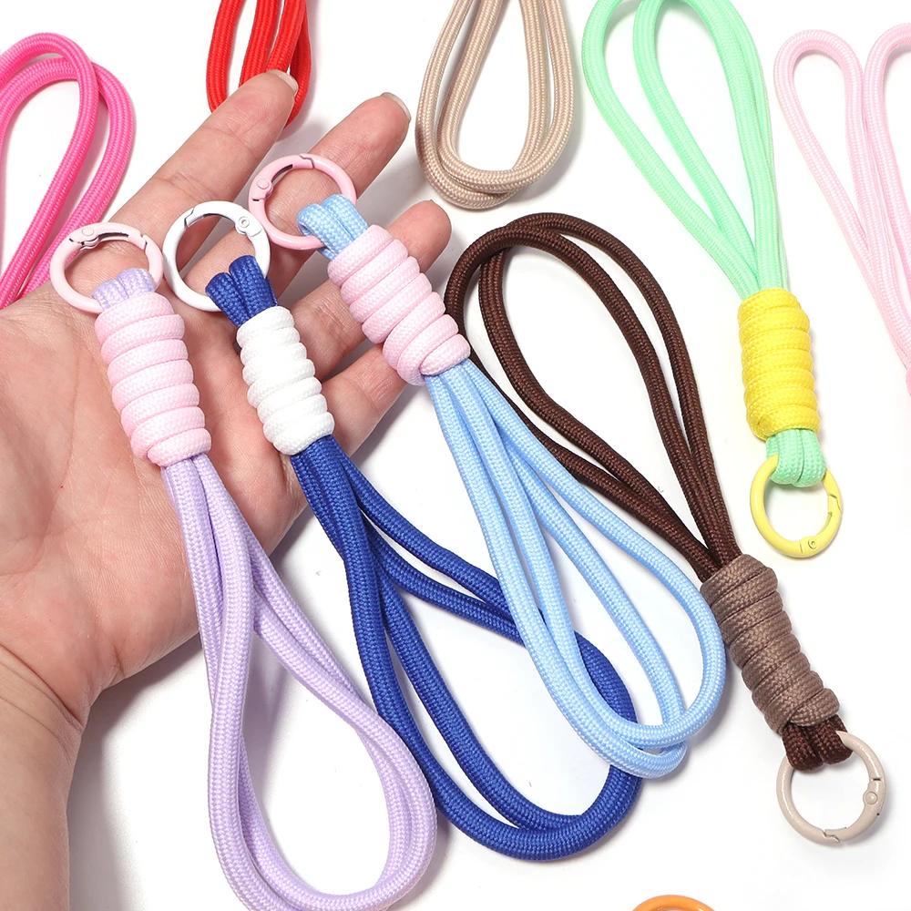 4er-Set zweifarbige geflochtene Schlüsselbänder, kreative Anti-Verlust-Handy-Lanyards, Schlüsselanhänger, Rucksack- und Auto-Anhänger-Accessoires – Detail 4
