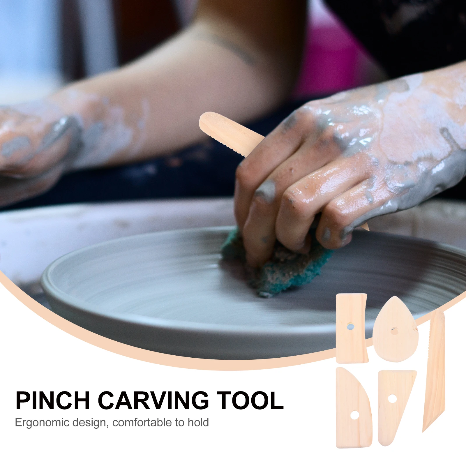 

5Pcs Practical Clay Scraper Cutting Tool for Sculpting Pottery Craft Supplies Small Size Lightweight Clay Scraper