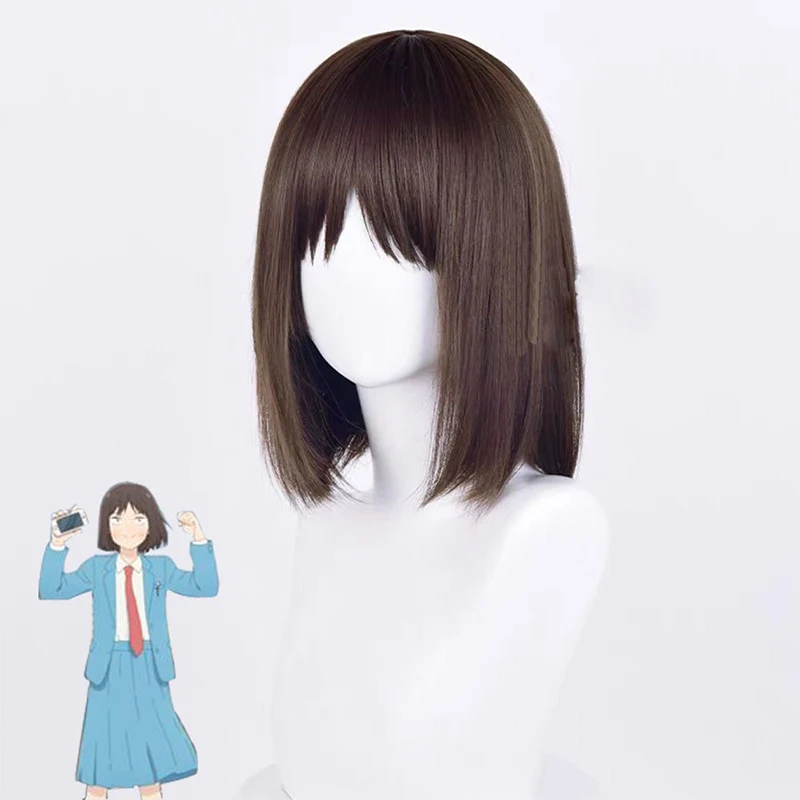 Iwamura Mitsumi Anime Rol Pruik Vrouw Dagelijkse Kleding Match Schattig Hoofddeksels Bob Kapsel Anime Skip en Loafer Heroine Cos Kort haar