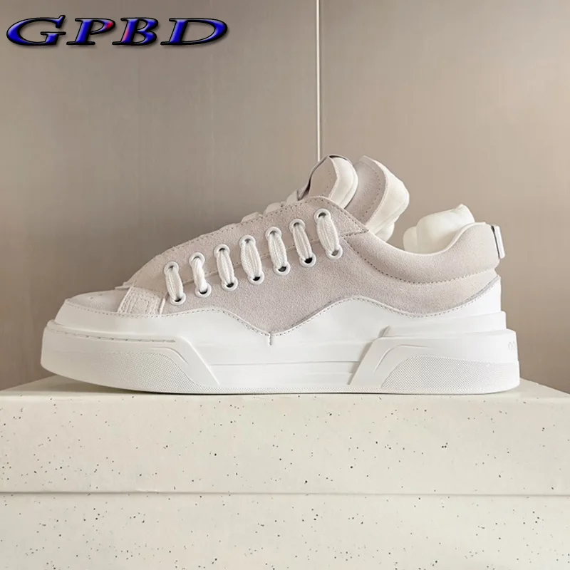 GPBD Designer Men's Sneakers Best Quality Real Leather Sport Shoes For Male Casual Fashion Men Skateboarding Shoes Athletic