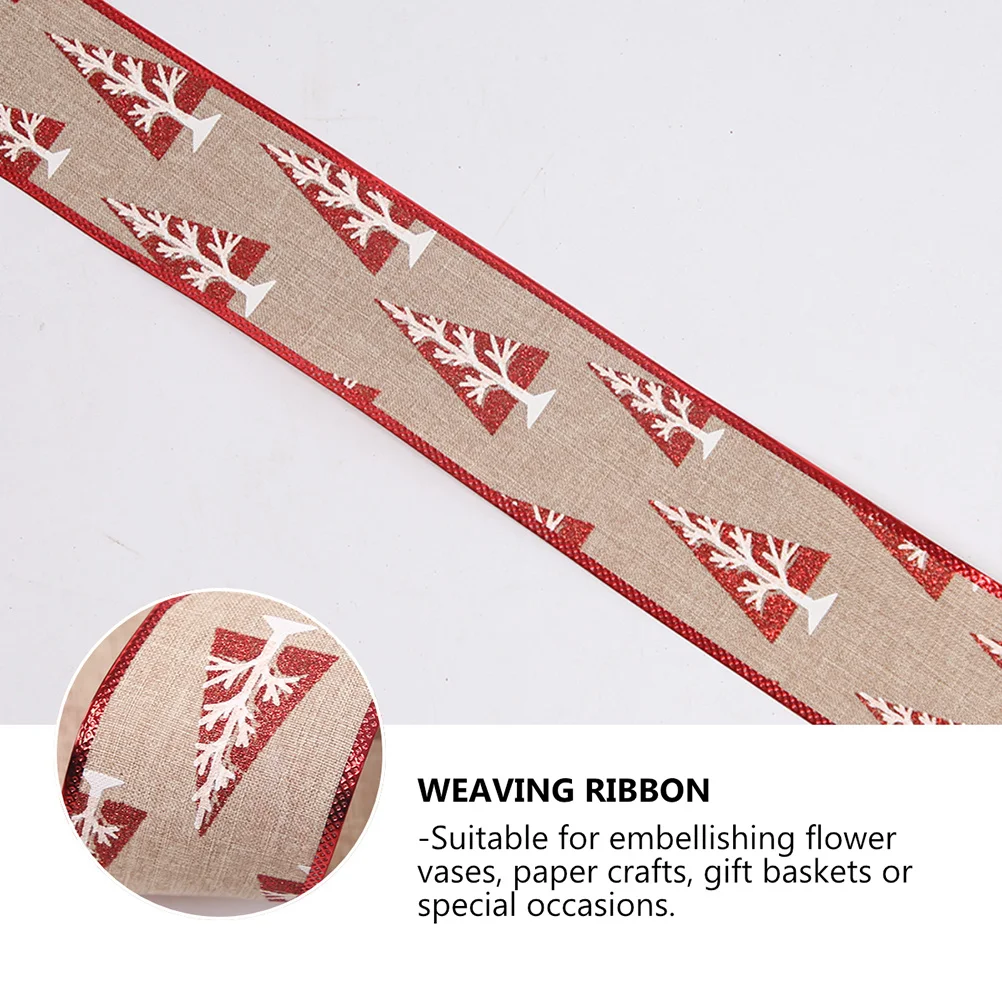 

1Pcs Premium Pine Style Fabric Ribbon Long-Lasting Christmas-Themed Hanging Ribbon for DIY Gift Wrapping Wedding Decoration