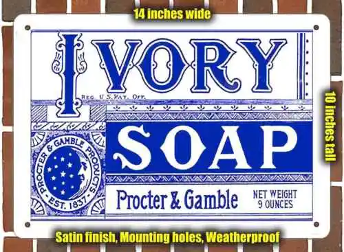 Metal Sign - 1921 Ivory Soap - 10x14 inches