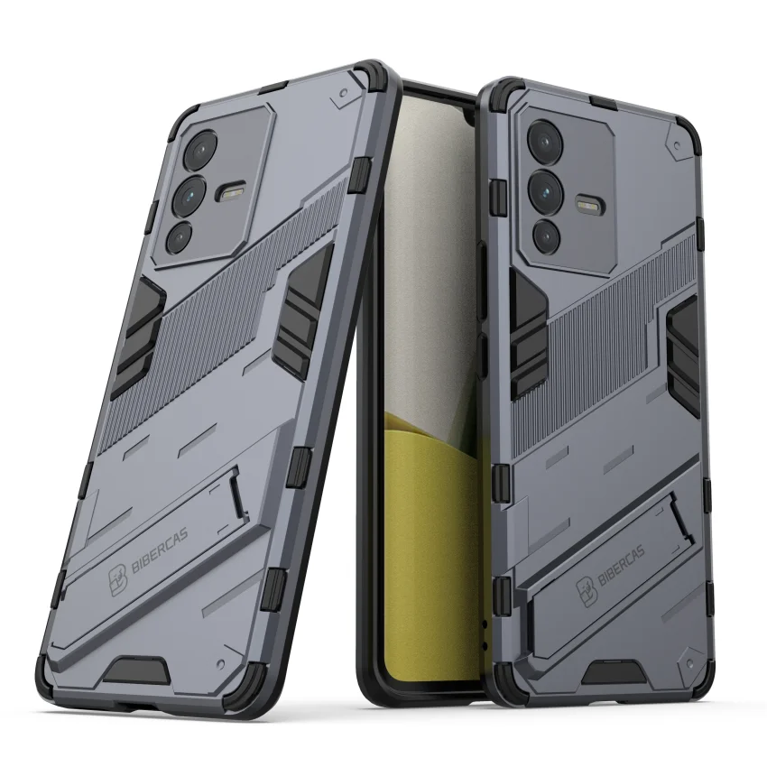 For VIVO V21 Y73 V21E Rugger Armor Hybrid Case,Anti-Shock Hard Case with Kickstand For VIVO S12 Pro V23 5G V25E X80 Lite