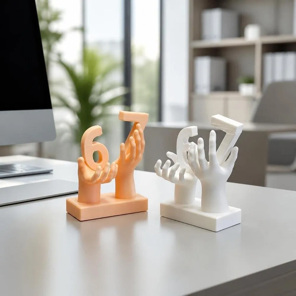 3D Printed Inspirational Ornaments Figurine Big Dream Inspirational Quote Decoration Creative Number Encouragement Statue