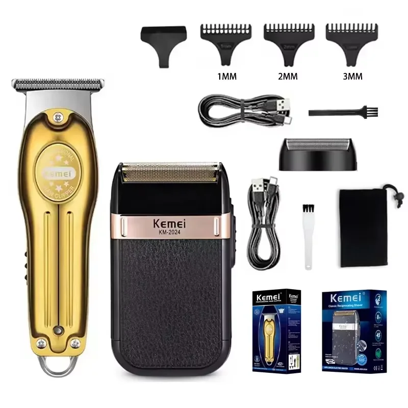 Kemei KM-679 Mini Portable Electric Hair Clipper KM-2024 Men's Reciprocating Twin Blade Razor Shaver Beard Trimmer Shaving Machi