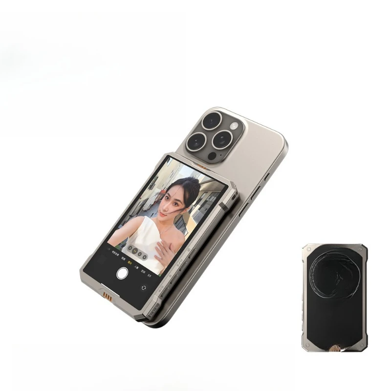 

Mobile phone wireless magnetic screen, rear selfie display, same screen monitor