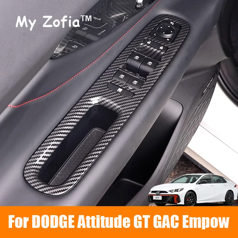 

For New DODGE Attitude GT For GAC Empow 2024 2025 Car Window ABS Inner Door Armrest Lift Switch Button Cover Trim Accessories