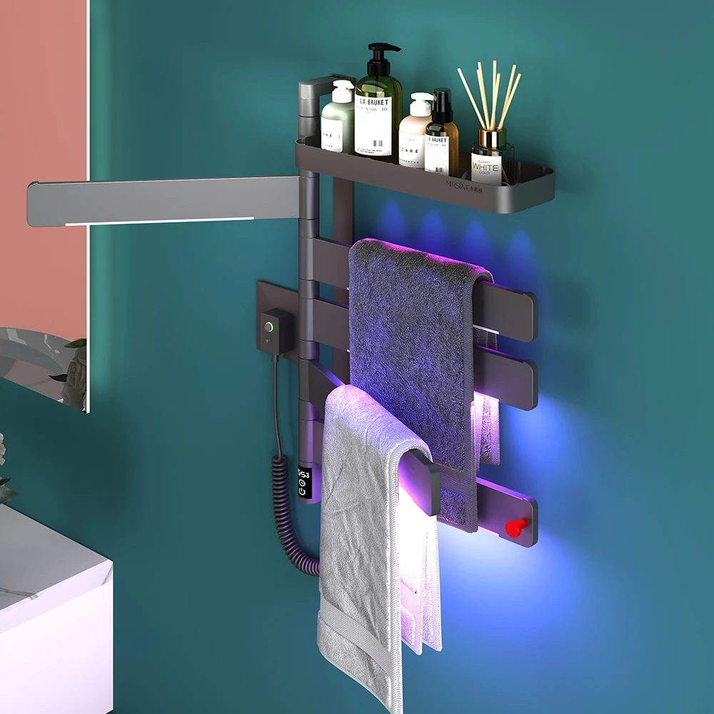 Imagem -04 - Vsomnio Toalha Aquecedor Elétrico Toalheiro de Aquecimento com Controle de Tempo e Temperatura Ajustável para Casa Inteligente e Banheiro