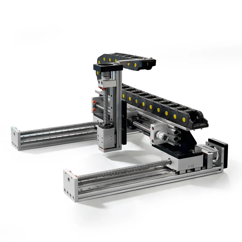 KNK Manufacturer Low Price Automation XYZ Axis Gantry Stage Ball Screw Linear Guide Rail Slider Modulle High Precision ± 0.02mm