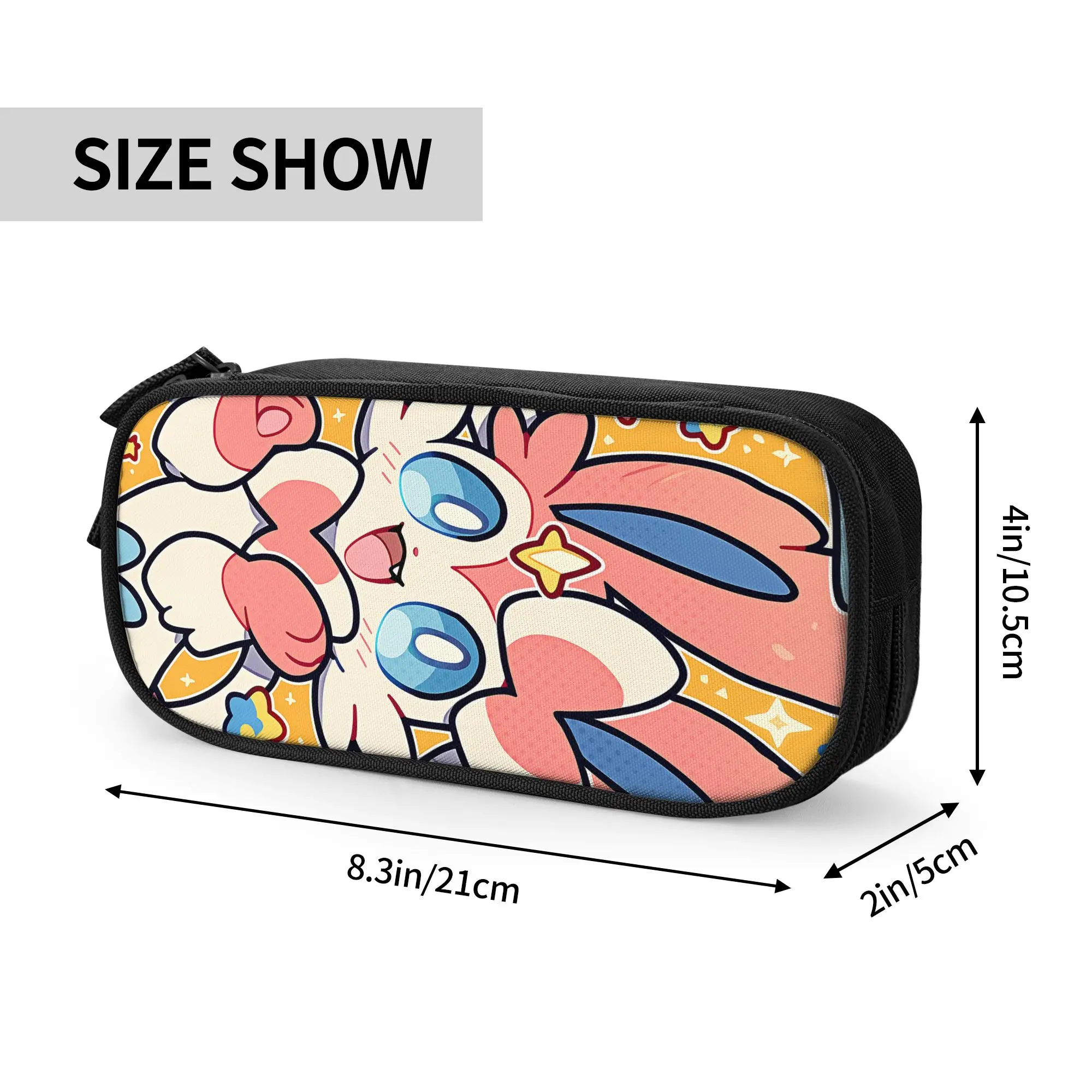 Large Capacity Bags for Child Cartoon Pokemon Sylveon  School Pencil Bag for Boys Gilrs Kids