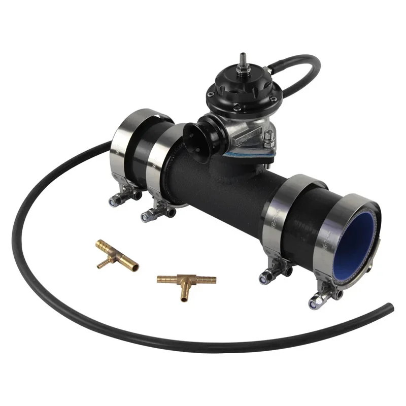 

Silicone Hoses & 10psi Adjustable Turbo Blow Off Valve & 60mm BOV Type RS/S Flange Pipe & Clamps Black