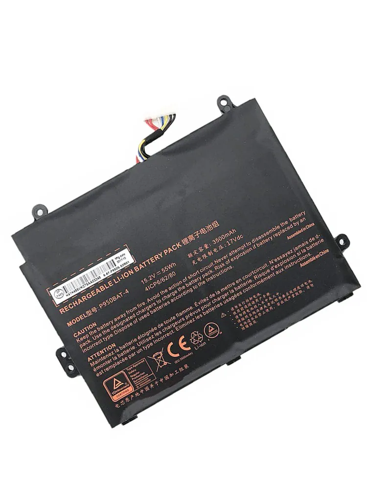 Imagem -03 - Bateria do Portátil para Clevo P950bat4 P955ep6 P950kp6 P957hr Sager Np8953 Np8955 Np8952 Np8950 687-p950s52b01