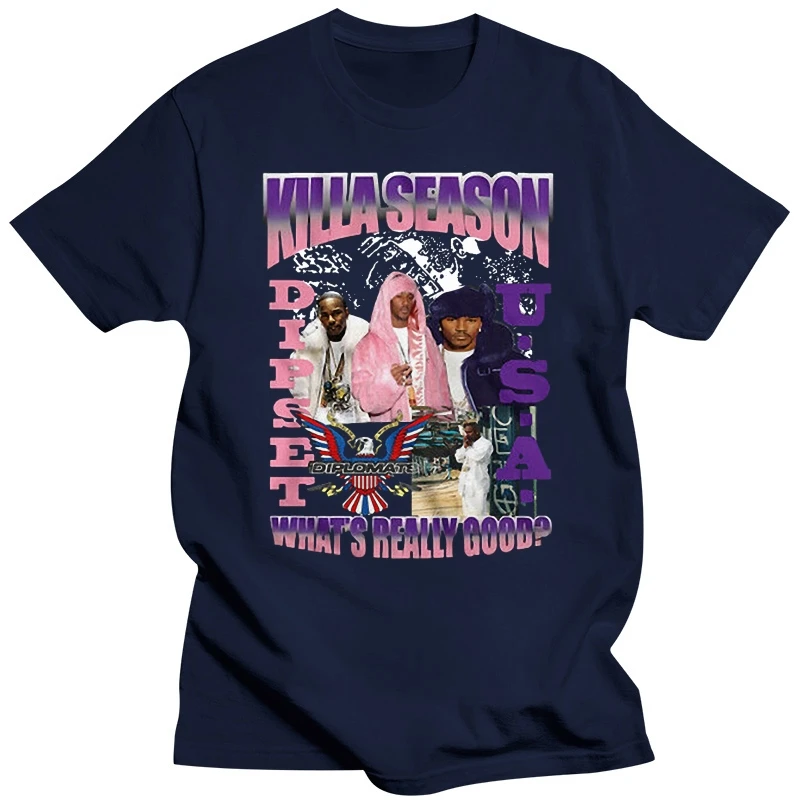 Cam'Ron Camron Pink Fur Dipset Killah Season Short Sleeve Shirt Size S - 2Xl Custom Print Tee Shirt