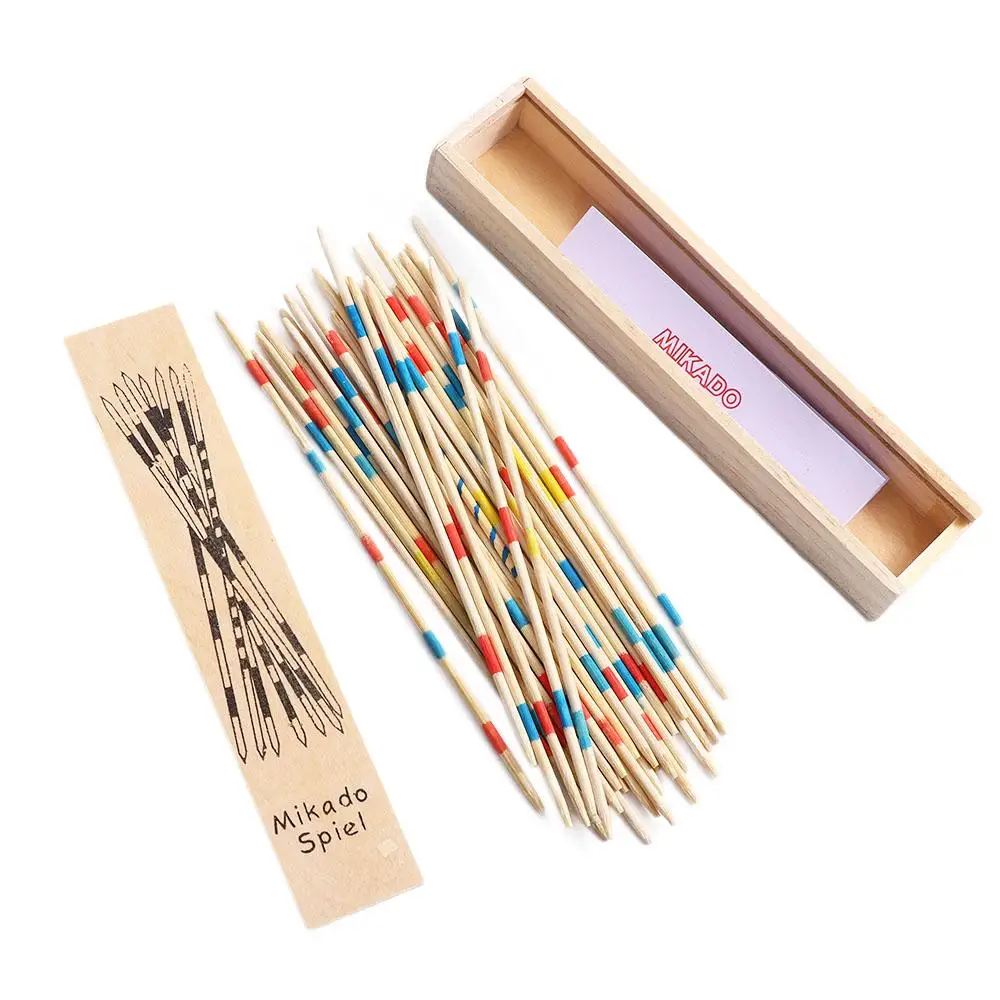 Gioco Pick Up Sticks Giocattoli tradizionali Stick Zuppa Giocattoli Pick Up Sticks Set Bastoncini di raccolta in legno Pick Stick Gioco Giocattoli matematici in legno