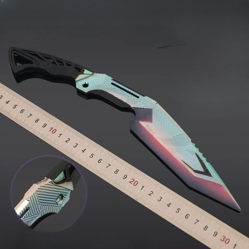 30cm/8.11in arena breakout jogo periféricos cem forjados nepalês punhal coldre versão corpo machado espada arma de metal modelos presentes