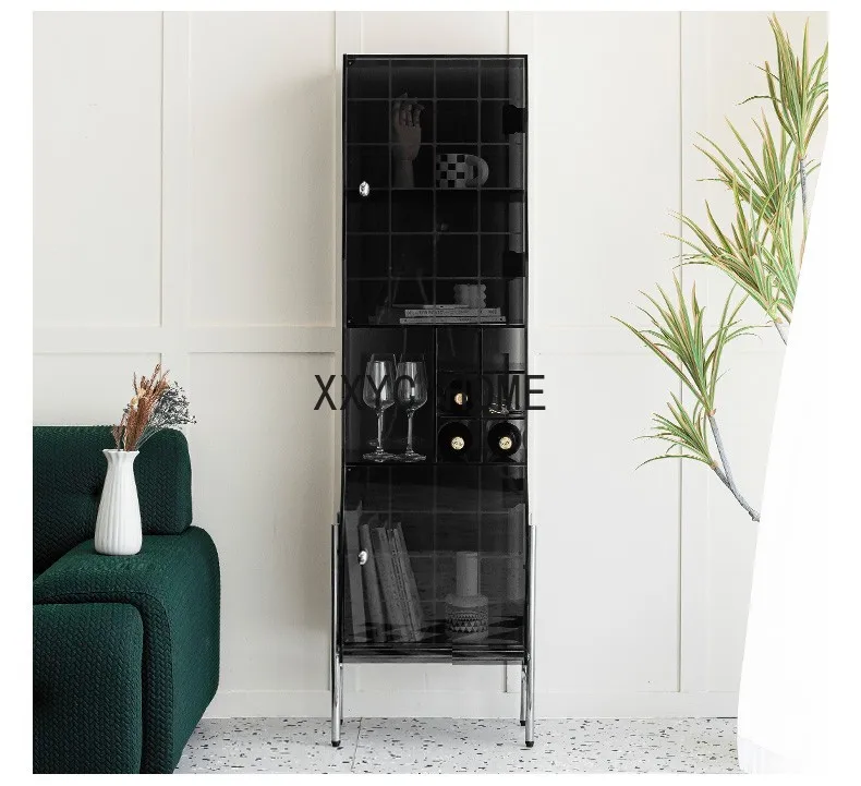 Light Luxury Wine Cabinet Simple Small Apartment Living Room Narrow Integrated Wall Dining Room Locker Wine