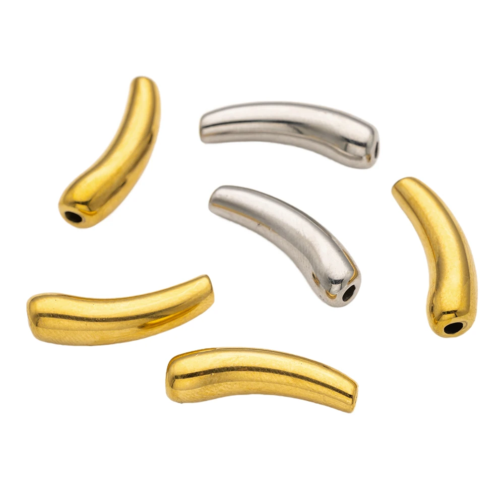 2/4Pcs Eggplant Curved Tube Spacer Beads For DIY Bracelets Necklaces Jewelry Making Supplies Accessories Materials Component