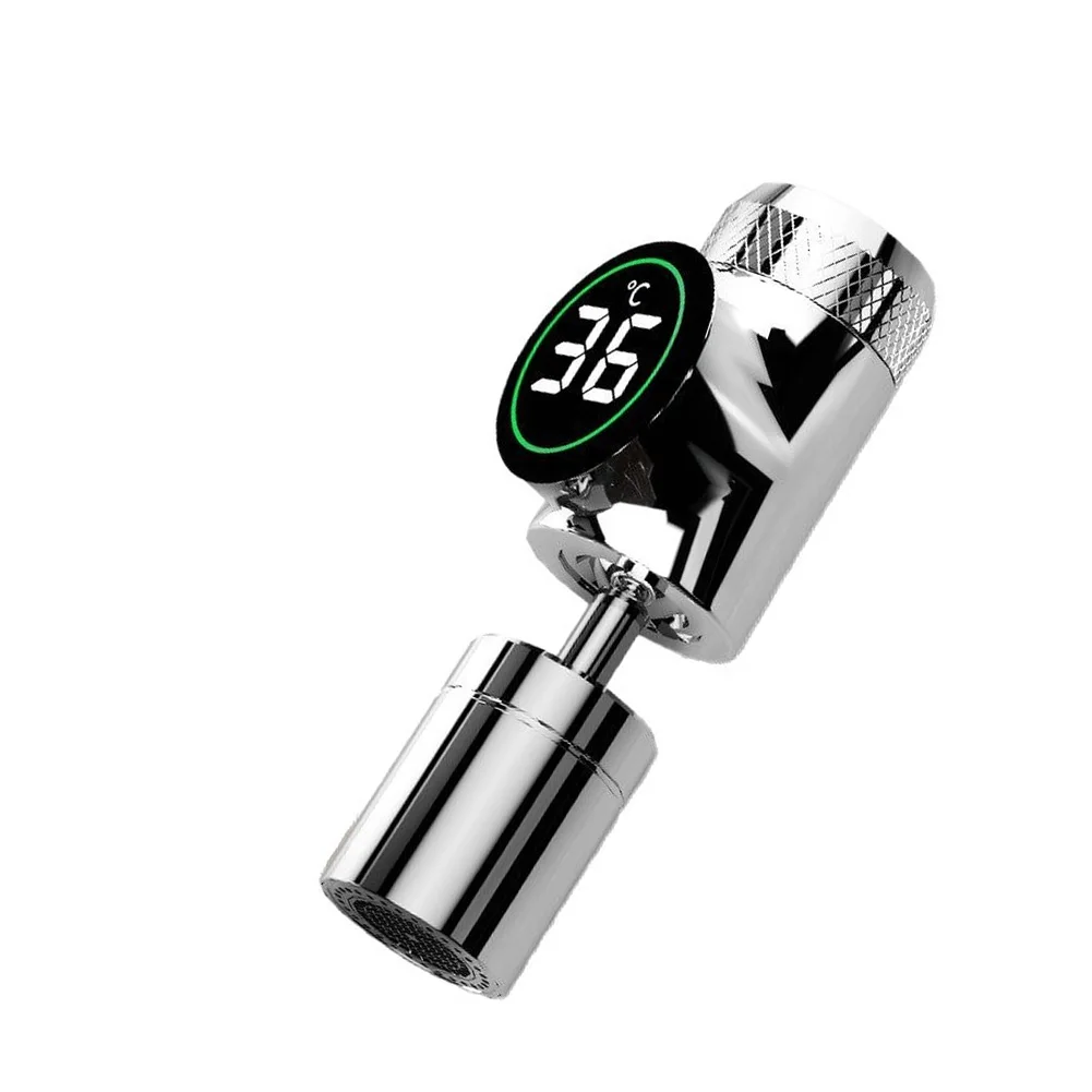 Faucet Extender with Digital Temperature Display and Rotating Adjustment for Enhanced Water Direction Control on 22mm Faucets