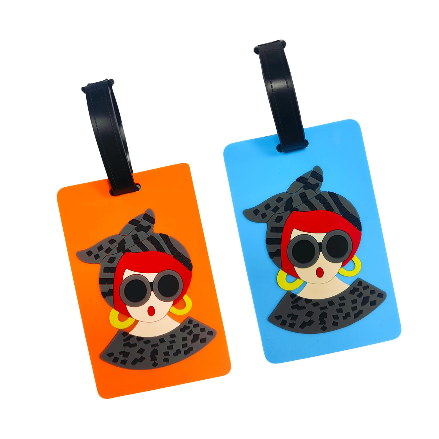 إكسسوارات السفر أزياء النظارات الشمسية الفتيات PVC علامات الأمتعة مكافحة فقدان الصعود تحديد العلامة معرف اسم العلامة لطيف الأمتعة العلامة #1