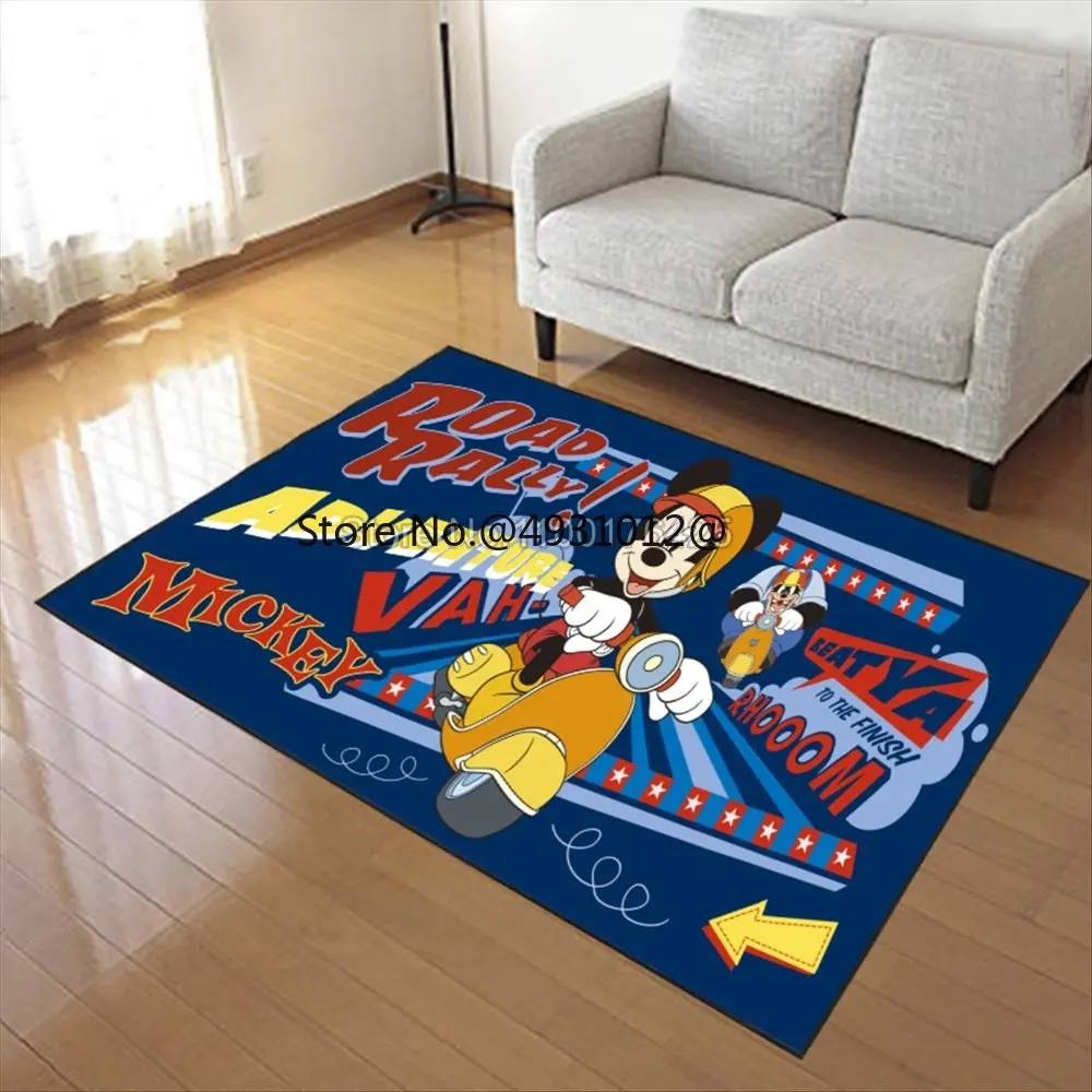 2023 Disney Family Mickey Minnie Mouse Kids Play Mat Washable Rug Children Boys Girls Living Room Modern Geometric Floor Carpet