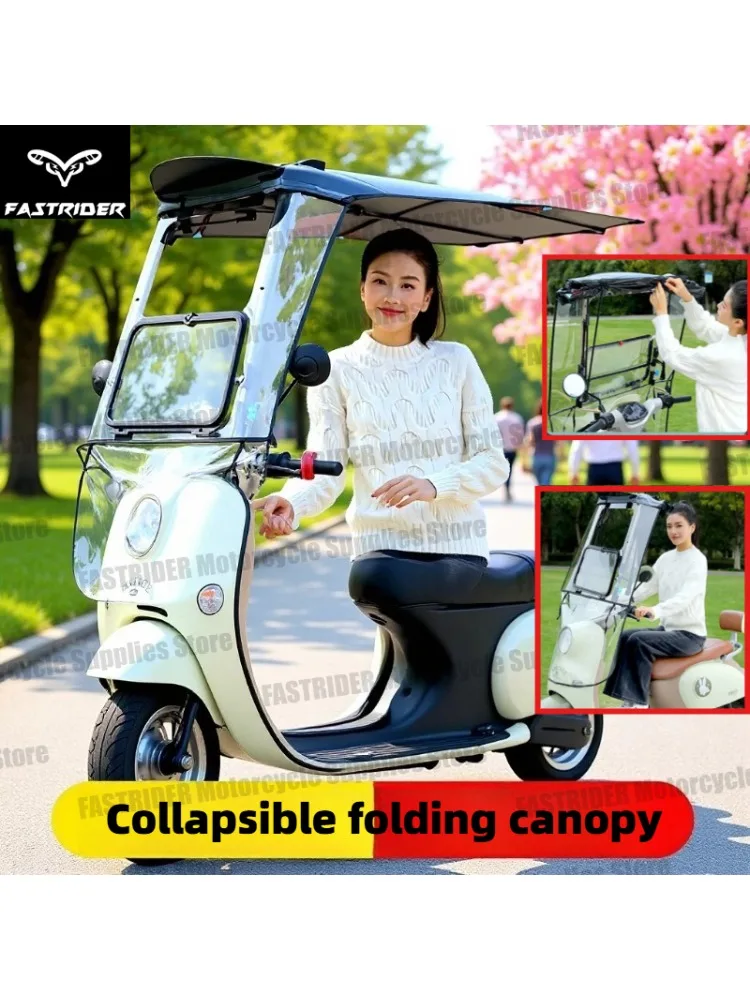 AliExpress NONE New Waterproof Motorcycle Cover Electric Bike Canopy Sun Protection Foldable Windshield