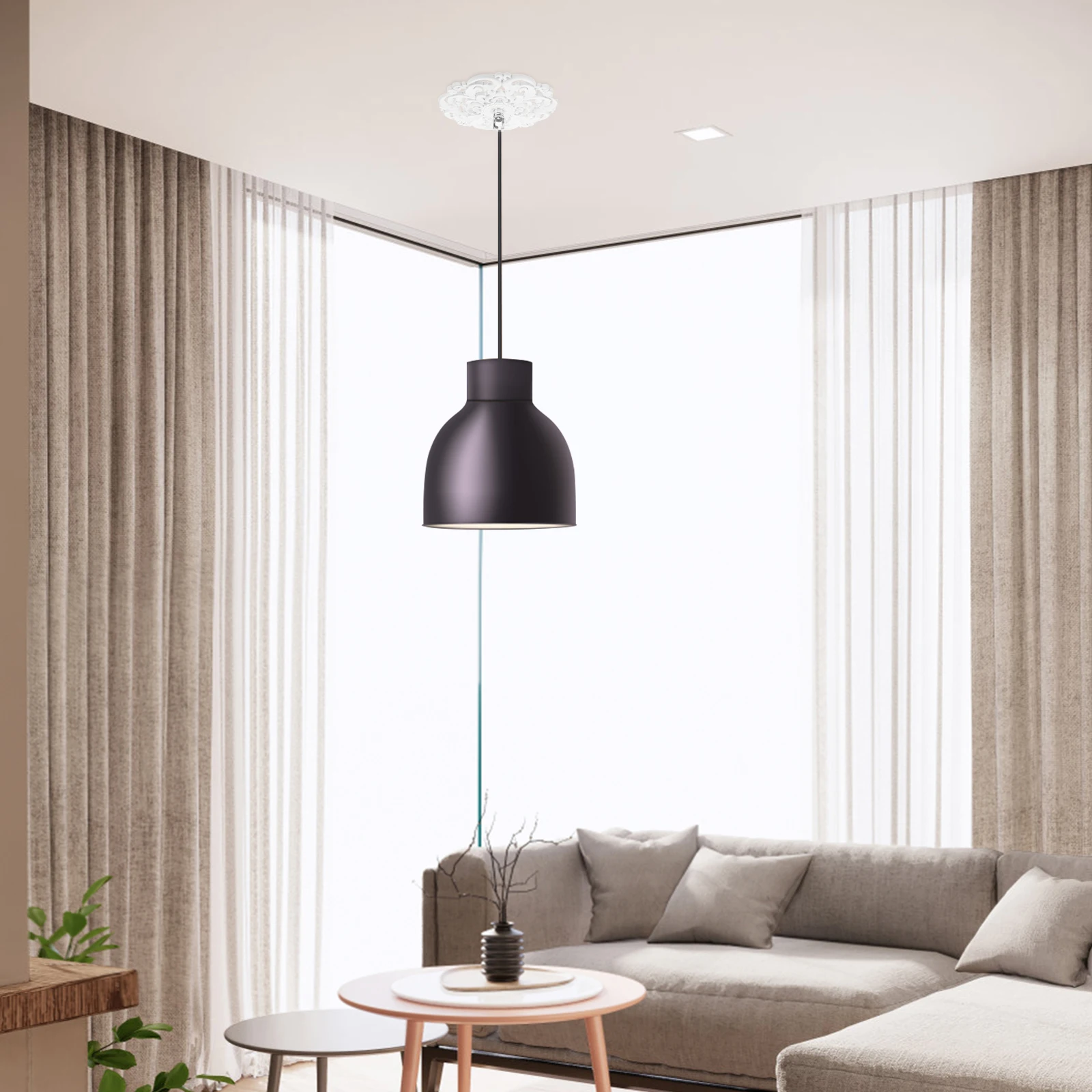 

Ceiling Lamp Plate Decoration European Plaster Medallion Bedroom Carving Chandelier Parts Small Material Durability