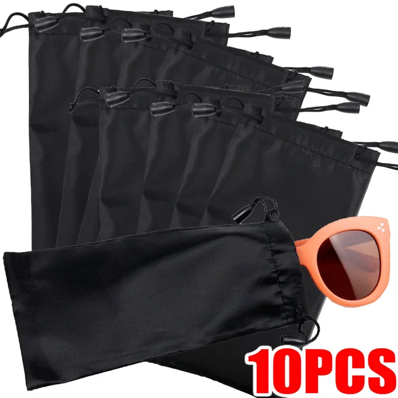 

10PCS Cloth Waterproof Sunglasses Bag Microfiber Dust Storage Pouch Glasses Carry Bag Portable Eyewear Case Container