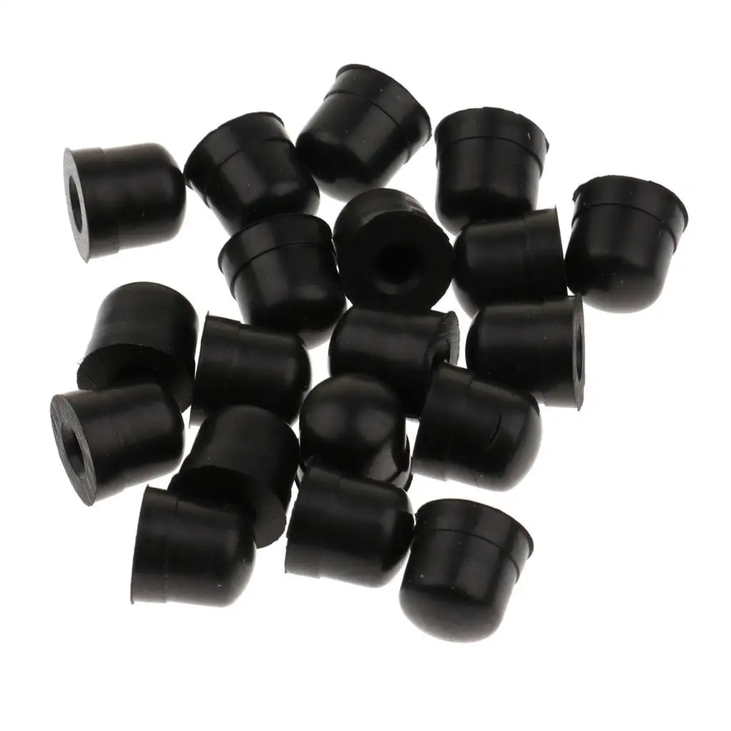 20 pçs silicone trombone slide arco borracha final ponta pára-choques para trombone instrumento de bronze acessórios reparo preto