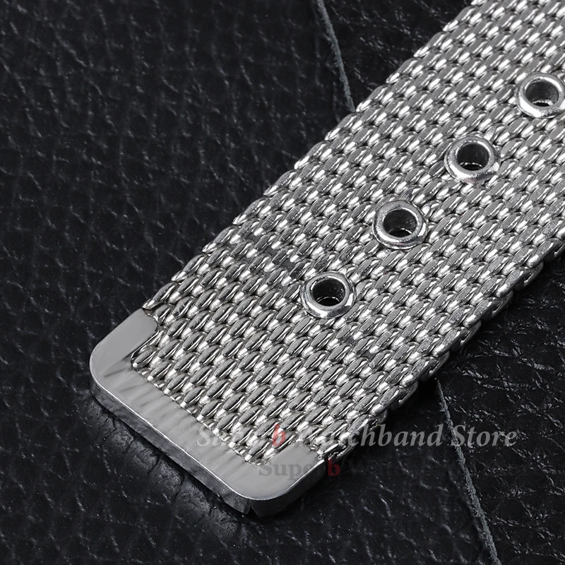 1.0 شبكة ميلانو حزام ل Seiko 18/20/22/24 مللي متر 3 مللي متر سمك الفولاذ المقاوم للصدأ سوار ساعة ل DW ل أوميغا المعصم