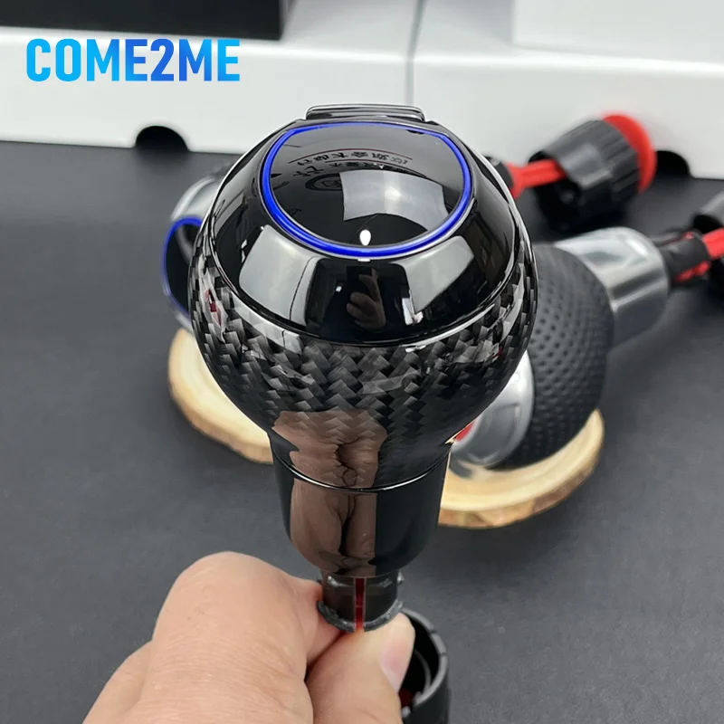 

Shift Knob for Audi A3 S3 RS3 Q5 S6 RS6 A4 A5 A7 A6, Carbon Fiber Gear Shift Lever Handle Head for Golf 7 7.5 GTI