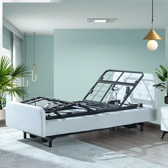 حار بيع جودة عالية آمنة قوية التوأم إطار سرير كهربائي قابل للتعديل لكبار السن #1