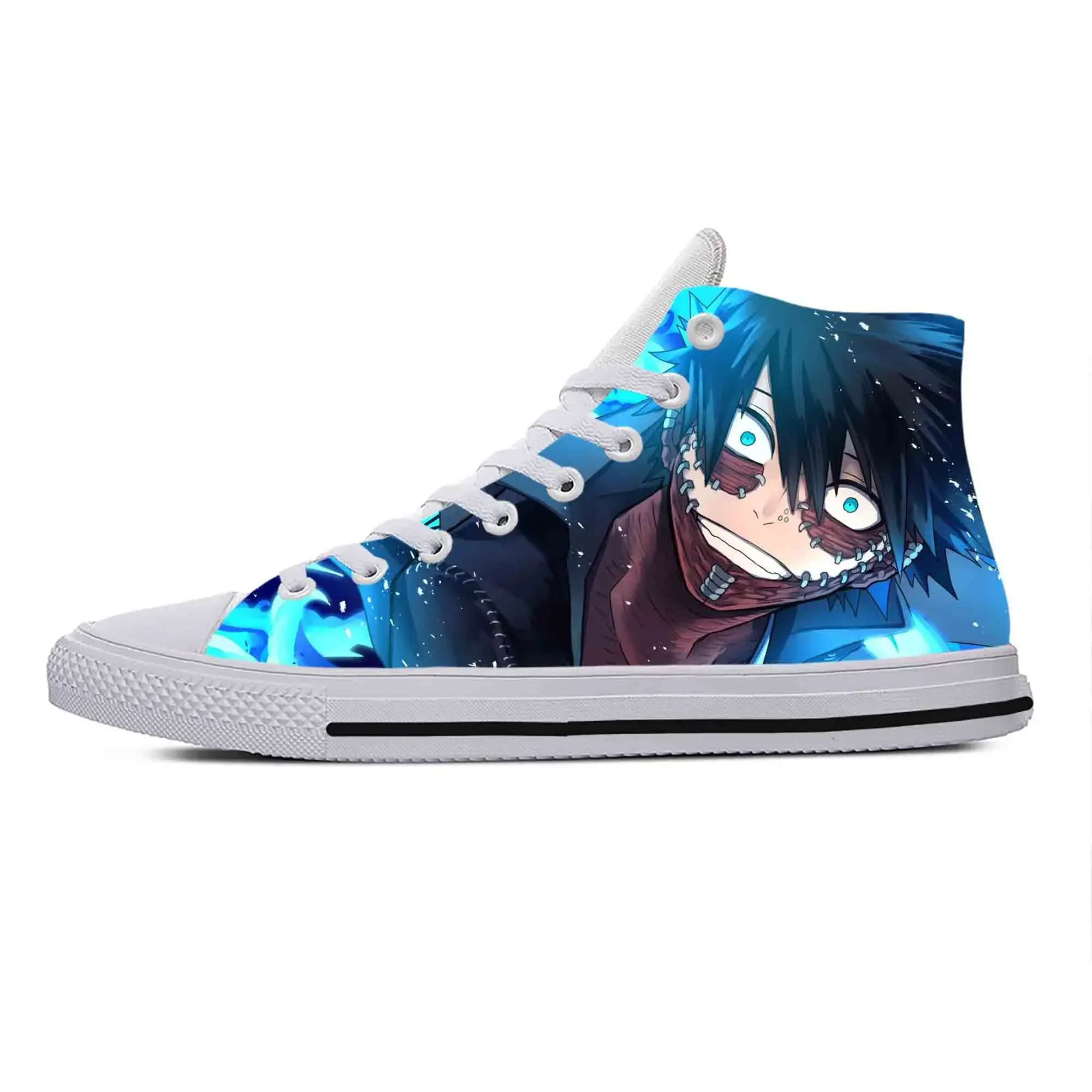 Повседневная тканевая обувь в стиле аниме, манги и комиксов My Hero Academia Dabi, удобные дышащие кроссовки с 3D-принтом для мужчин и женщин