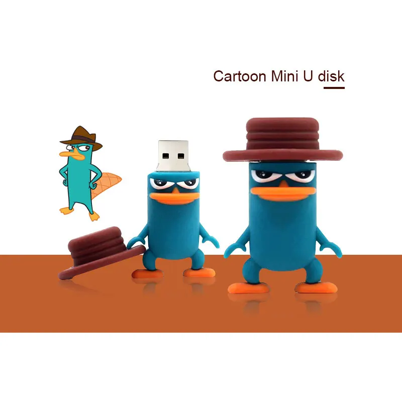 Cute Cartoon tree Man Flash drive 64GB 32GB Platypus Pen Drive 2.0 Memory Stick 4GB 8GB 16GB 32GB U Disk - view 2