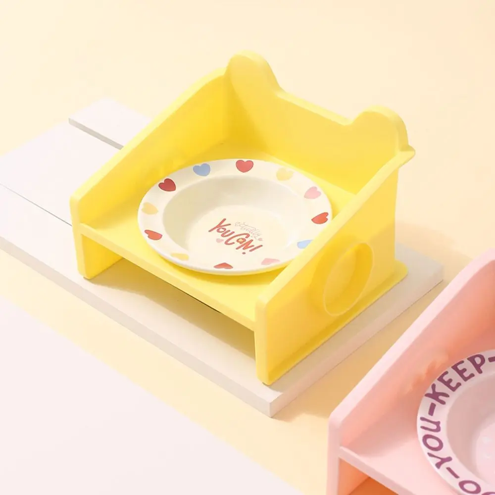 

Square Design Cartoon UFO Pet Bowl Set Ceramic Material UFO Themed Ceramic Bowls Fun Design Anti-Leak Pet Feeder Food Holder