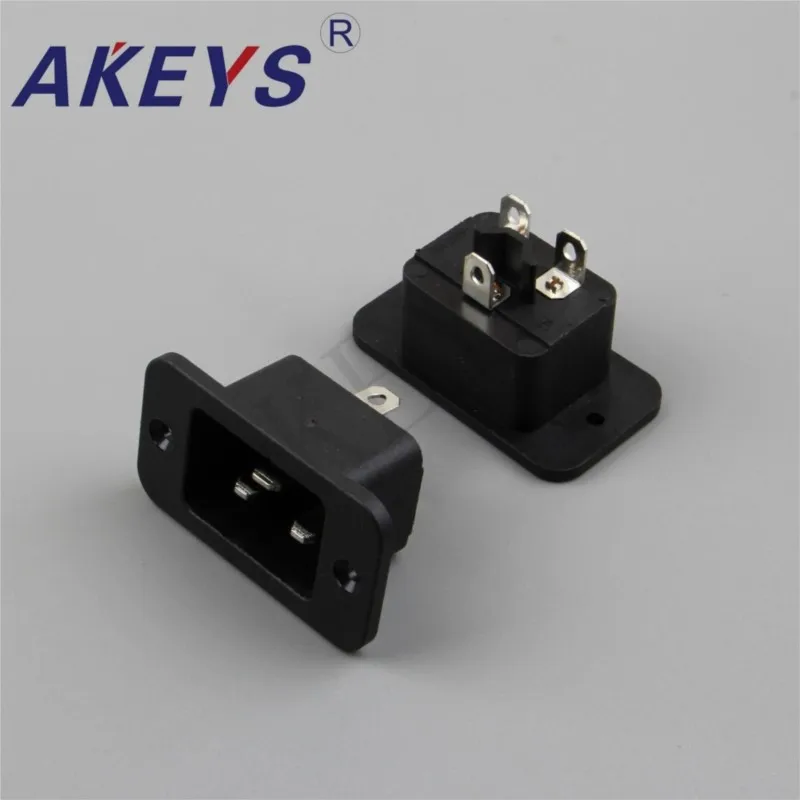 10 PCS AC-09B SS-3A 3pins 10A250V AC power socket switch with ears