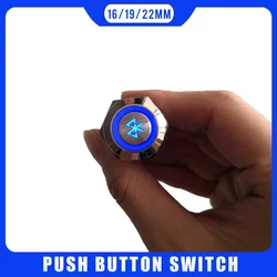 Botón Bluetooth para coche y motocicleta, pulsador de Metal impermeable, interruptor LED