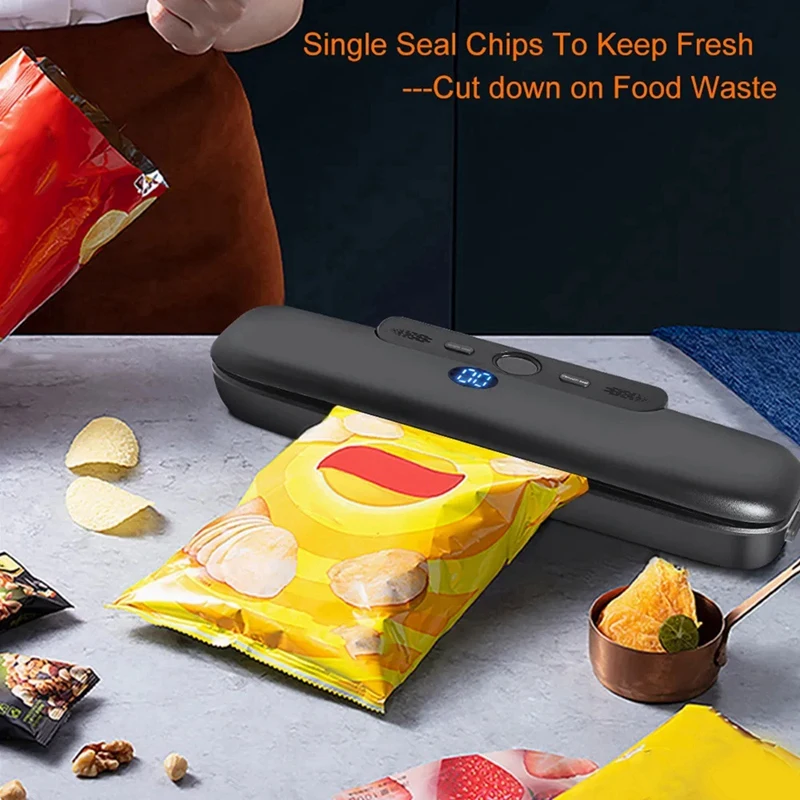 Vacuum Sealer For Food Vacuum Packaging Machine With Bag Automatic Household Food Vacuum Sealing Including EU Plug