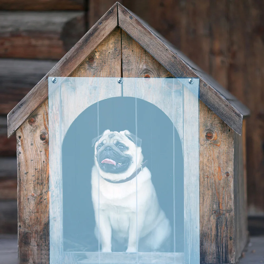 

Clear PVC Dog Door Curtain Transparent Soft Strip Easy Installation Weatherproof Insulation Plastic Strip Curtain for Pet