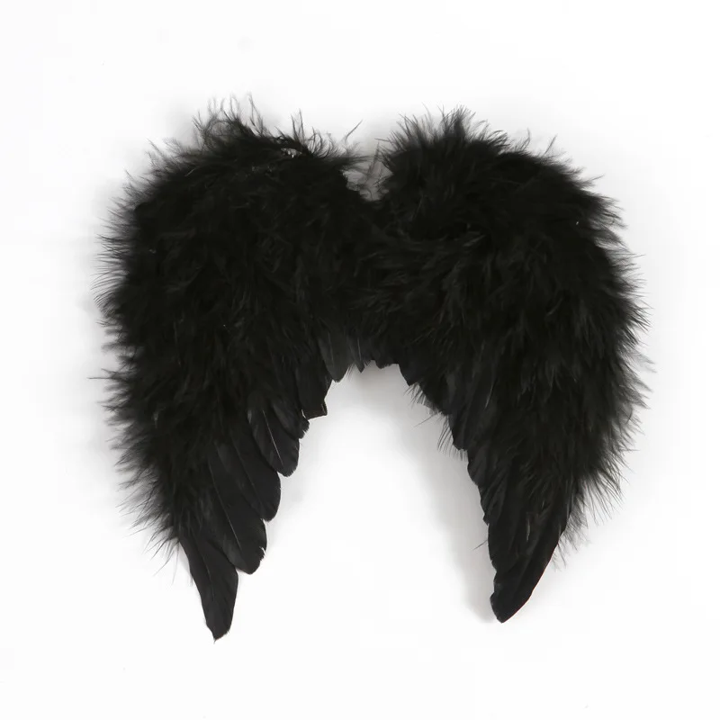 Pink Red Black White Angel Feather Wings Craft Mini Wing for Ornaments Costume Doll Baby Photo Props Wedding Festival