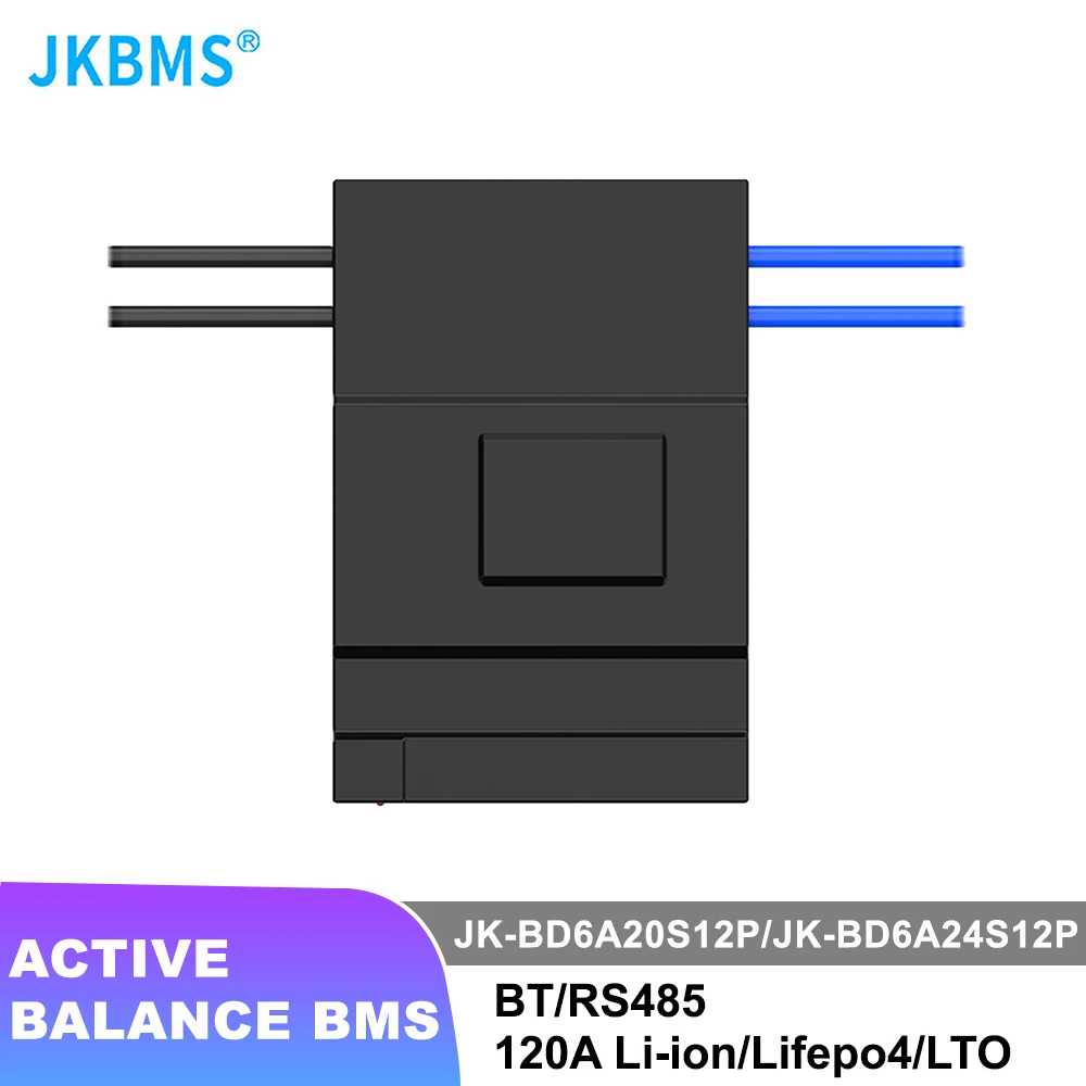 JK SMART BMS BD6A24S12P 8S 9S 10S 11S 12S 13S 14S 15S 16S 20S 21S 24S  60A 80A 100A Active Balance Lifepo4 18650 Battery Storage