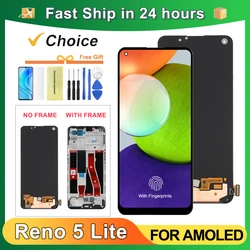 OPPO 6.43''Reno5 Lite ์ฉ AMOLED Reno 5 Lite CPH2205 LCD ๋์คํ๋ ์ด ํฐ์น ์คํฌ๋ฆฐ ๋์งํ์ด์ ์ด์
๋ธ๋ฆฌ ๊ต์ฒด ์ฉ